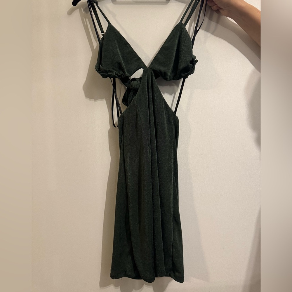 Princess Polly Dark Green Backless Dress